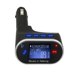 630C Universal Handsfree HD LCD BT Car Kit MP3 Player FM Transmitter