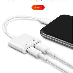 2 in 1 Earphones/Headphone Audio Adapter and Cable Charging for iPhone 8 Pin 