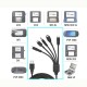 5 in 1 USB Game Charging Cable for Wii U/ NEW 3DSXL/NEW 3DS/NDS LITE SP/PSP Charger Cord Game Console