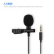 Clip On Lapel Microphone Hands Free Wired Condenser Mini Lavalier Mic 