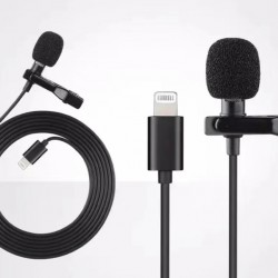 8 Pin Clip On Microphone Mic 1.5m Length Cable Mobile Phone Microphone