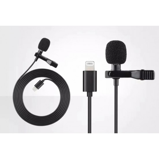 8 Pin Clip On Microphone Mic 1.5m Length Cable Mobile Phone Microphone