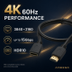 AMEEGO HDMI Male to Female Extension Cable – 4K 60Hz, HDR10, 15Gbps, Black
