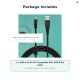 Replacement USB-A to UC-E6 Mini 8-Pin Camera Data & Charging Cable with Ferrite Core (1m), Compatible with Selected Nikon, Sanyo and Other Digital Cameras