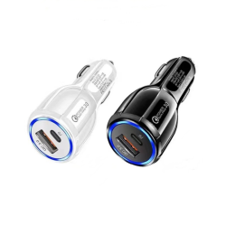 QC3.0 + PD Dual Ports Fast  Car Charger 