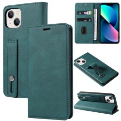 Finger Strap Kickstand PU Leather Flip Card Slots Wallet Case for iPhones (6 colours)