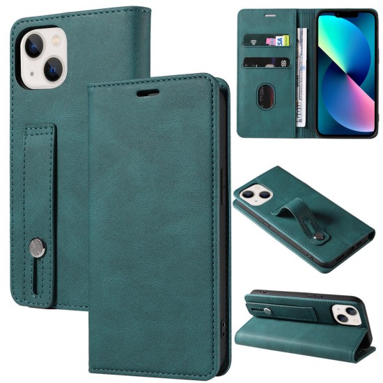 Finger Strap Kickstand PU Leather Flip Card Slots Wallet case for Samsung 'A' series (6 colours)