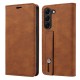 Finger Strap Kickstand PU Leather Flip Card Slots Wallet case for Samsung 'A' series (6 colours)