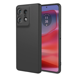 Top Grade Premium Liquid Silicon Back Case for Motorola - Black