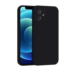 Top Grade Premium Liquid Silicon Back Case for Motorola - Black
