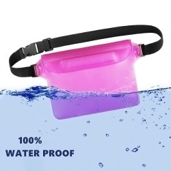 Waterproof Pouch with Adjustable Waist Strap Beach Swimming PVC Waist Pouch Phone Case