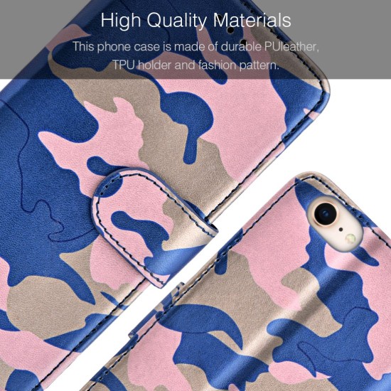 Military Army Style Camouflage Book Case for iPhone