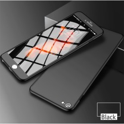 360° Front and Back Hard PC Protective Cover with Tempered Glass