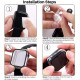 2 In 1 Tempered Film Hard PC Case for Apple Watch Series 3 4 5 6 se 7 8  38/40/41/42/44/45mm