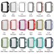2 In 1 Tempered Film Hard PC Case for Apple Watch Series 3 4 5 6 se 7 8  38/40/41/42/44/45mm