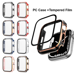 Two-Colour Tempered + PC Hard Case for iWatch 4 5 6 SE - 40mm/44mm