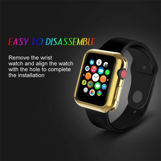 Silicone Plated TPU Waterproof Cover Case for iWatch (Series 1-6, SE) – 40mm and 44m