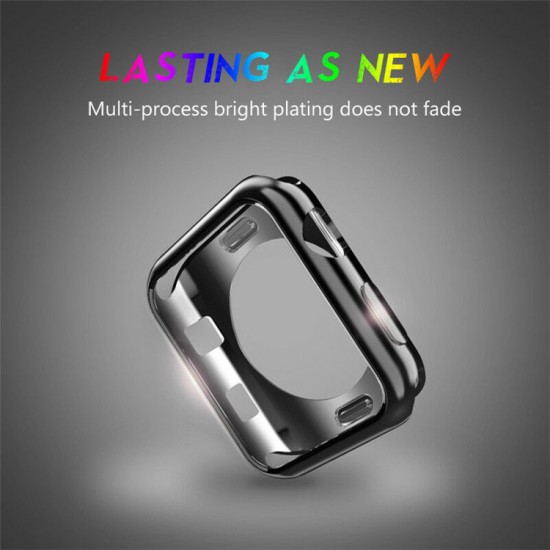 Silicone Plated TPU Waterproof Cover Case for iWatch (Series 1-6, SE) – 40mm and 44m