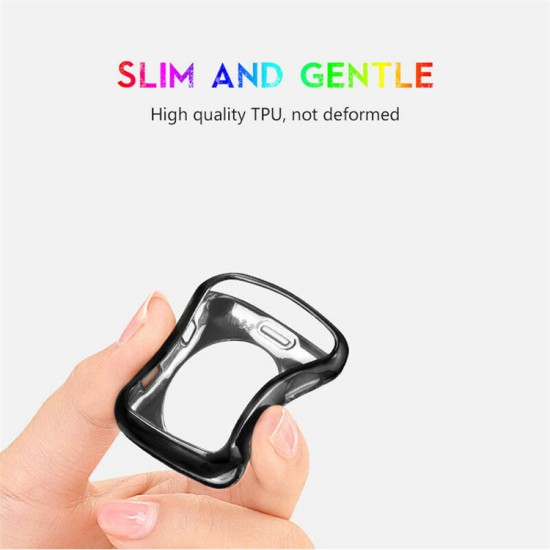 Silicone Plated TPU Waterproof Cover Case for iWatch 123456se 40mm 44mm 