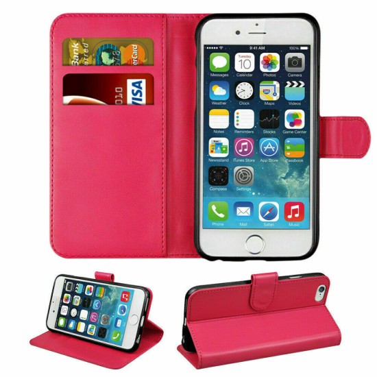 PU Leather Wallet Case for iPhone (Colours)