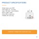 AMEEGO 30W GaN UK Charger with Retractable USB-C or Lightning-Compatible Cable & USB-C Port