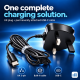 AMEEGO 20W USB-C Mains Charger with Built-in Cable for USB-C Phone or Nintendo Switch 