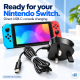 AMEEGO 20W USB-C Mains Charger with Built-in Cable for USB-C Phone or Nintendo Switch 