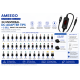 AMEEGO USB-C PD to DC Power Cable 100W – 5.5 x 2.5mm Adjustable DC Power Trigger Cables with 34 Universal DC Adapter Tips 