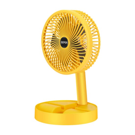 Portable Adjustable Height Air Cooler Fan USB Rechargeable Foldable Telescopic Table Desk Mini Fan with Phone Holder