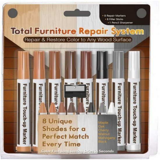 Furniture Repair Kit Wood Markers - Set of 17