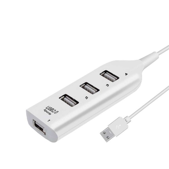 4 Ports Multi USB  Splitter 2.0 USB Hub Adapter for PC Mac Desktop Computer