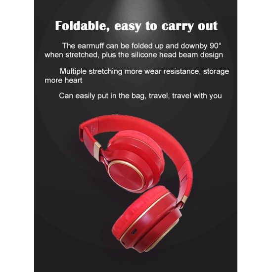 Foldable Bluetooth 5.0 Wireless Gaming Sport Headphone T10