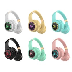 Foldable LED Light-Up Bluetooth Headphone in a variety of colours