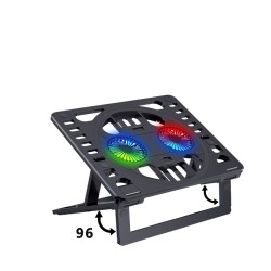 Laptop Computer Stand Double Fans Cooling  Adjustable Foldable 6 gears Tanblet Holder Stand 
