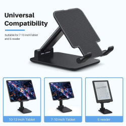 Adjustable Height iPhone iPad Samsung Tablet eBook Readers Smart Phone Folding Desk Stand Holder 