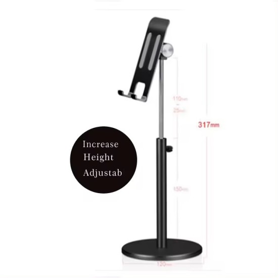 Universal Stand Adjustable Height Desktop Holder for iPads, Tablets & Mobiles