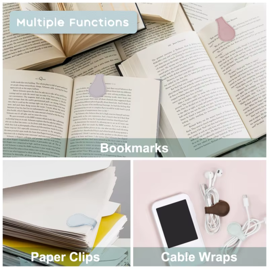 Magnetic Leather Bookmark 