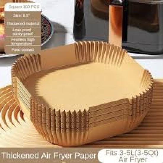 100pcs Disposable Paper Liners for Air Fryer – Easy Cleanup & Hassle-Free Cooking  