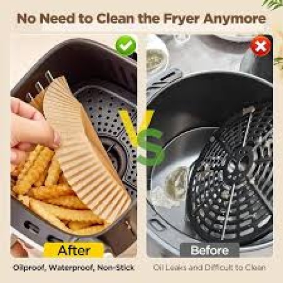 100pcs Disposable Paper Liners for Air Fryer – Easy Cleanup & Hassle-Free Cooking  