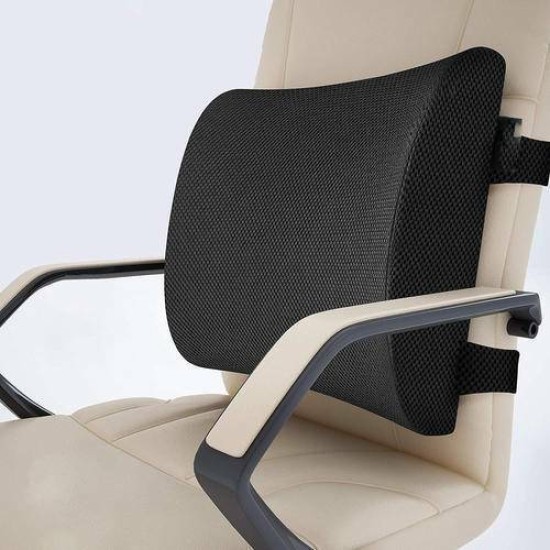 Adjustable 3D Mesh Memory Foam Back Support Cushion Office Chair and Car Seat Cushion Lumbar Support Back Pillow