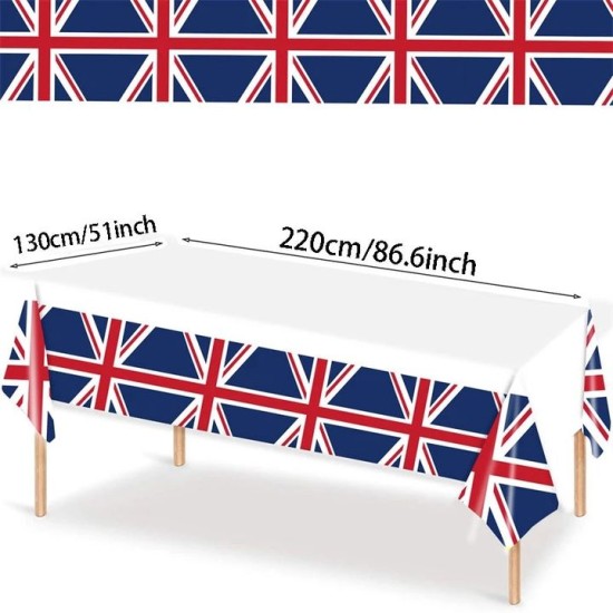 King Charles III Coronation  Celebration Table Cloth  220cm/86.6in x 130cm/51in