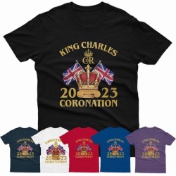 King Charles III Coronation 2023 Celebration T-Shirt Kings Keepsake Souvenir 2023 Gift