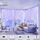 Window Curtain Decorative Lighting  3M*3M 300 LED 8 Lighting Modes Fairy Lights with Hook Remote Timer Christmas Party Fairy String Lights