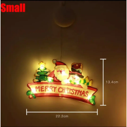 Christmas Window Wall Hanging Sucker Lights - 11 Designs