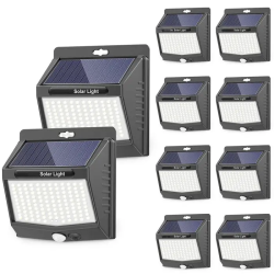 118 LED Solar Outdoor Lights 3 Lighting Modes Solar Motion Sensor Security Lights