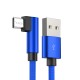 Elbow Fabric Right-Angled 90 Degree Fast  Charging  Data Cable for iPhone 8 Pin Android Type-C in 3 colours  
