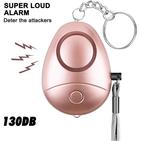 Personal Alarm Keychain 130DB SOS Emergency Self Defense Safety Protection Device with LED Flashlight       