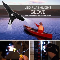Waterproof Luminous LED Flashlight Gloves (Pair) for Fishing, Camping