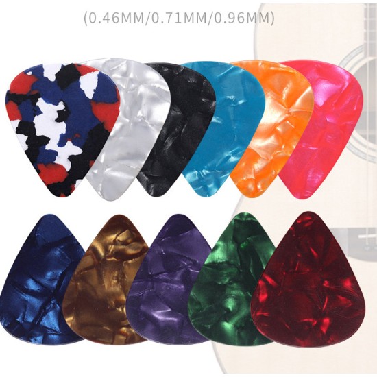 Celluloid Guitar Picks/Plectrums 0.46 0.71 0.96mm Music Picks (30 Pack)