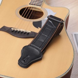 Guitar Strap with 3 Pick Holders for Electric/Acoustic Guitar (Cotton Strap)